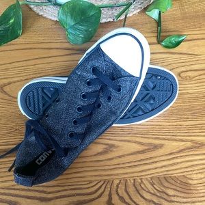 Black Sparkly Converse Size 7